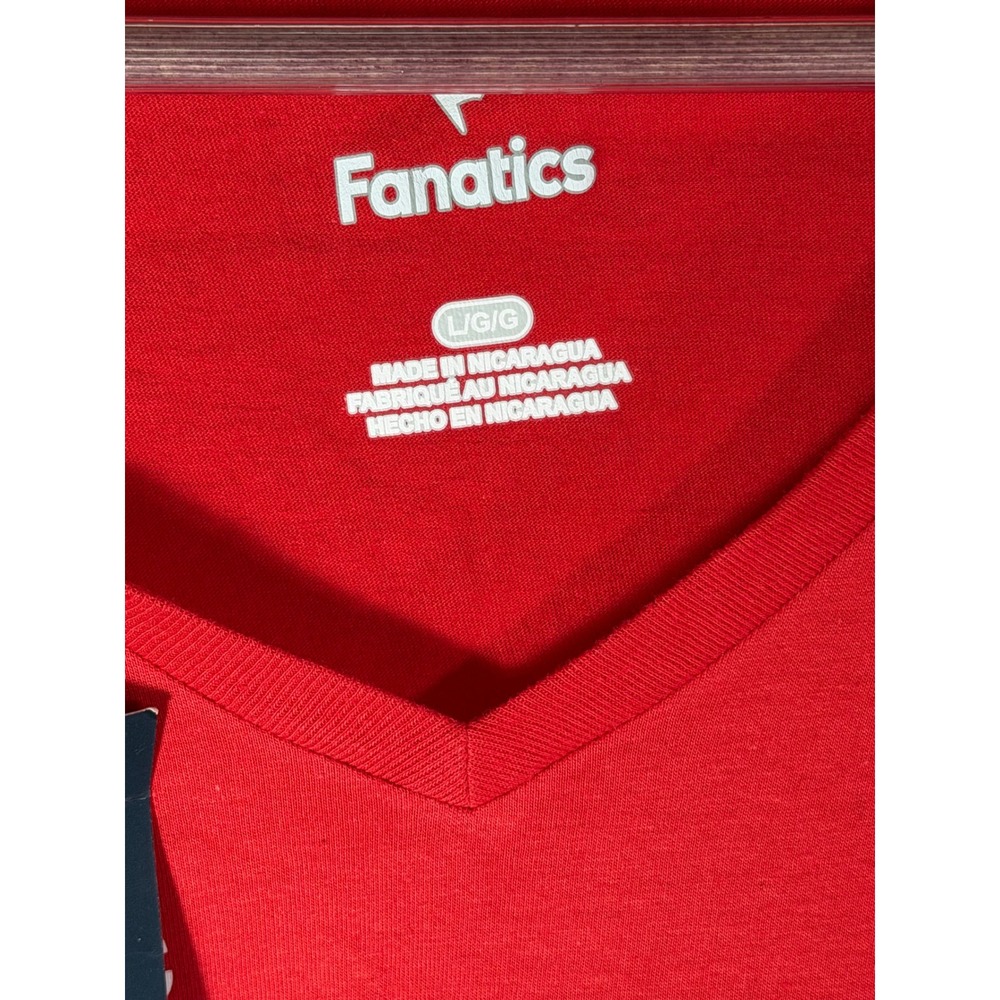 Fanatics Kansas City Chiefs AFC West Champions 2024 Red V-Neck Long Sleeve L - Picture 3 of 4